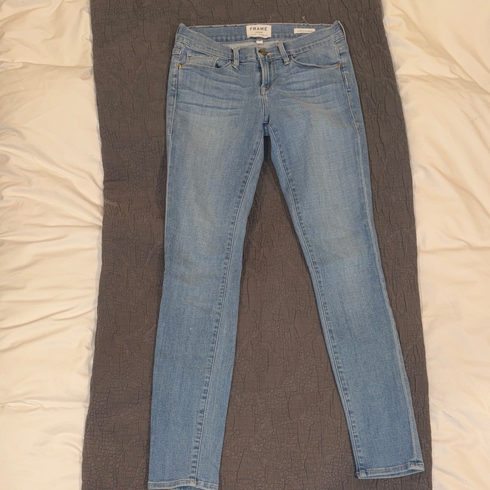 Women's Light Blue Skinny Frame Denim